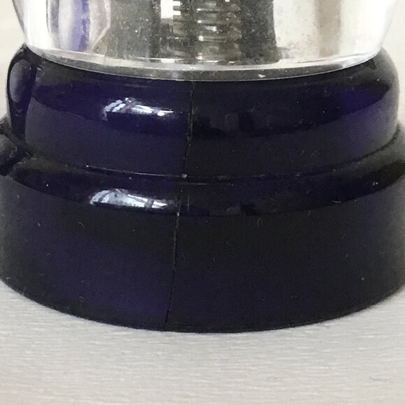 Olde Thompson Blue & Clear Lucite Plastic Acrylic Salt & Pepper Grinder Mill Set - Picture 8 of 9